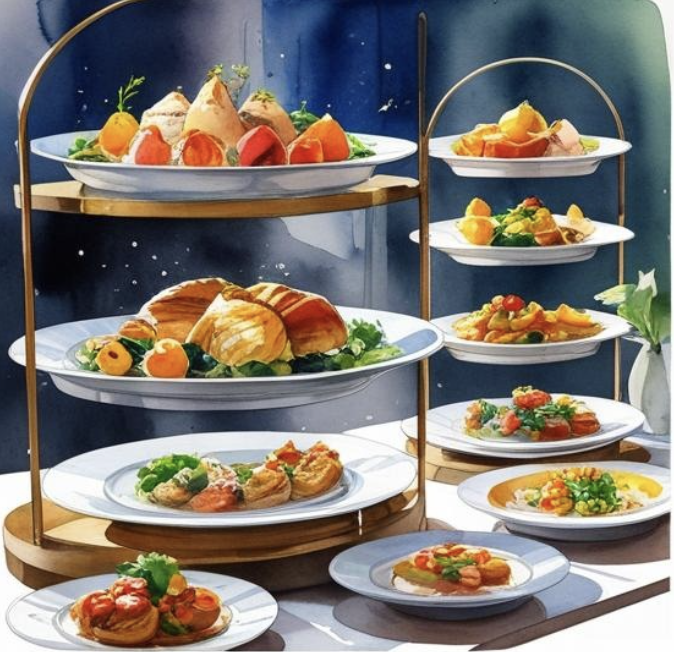 Buffet traiteur événementiel, plats français